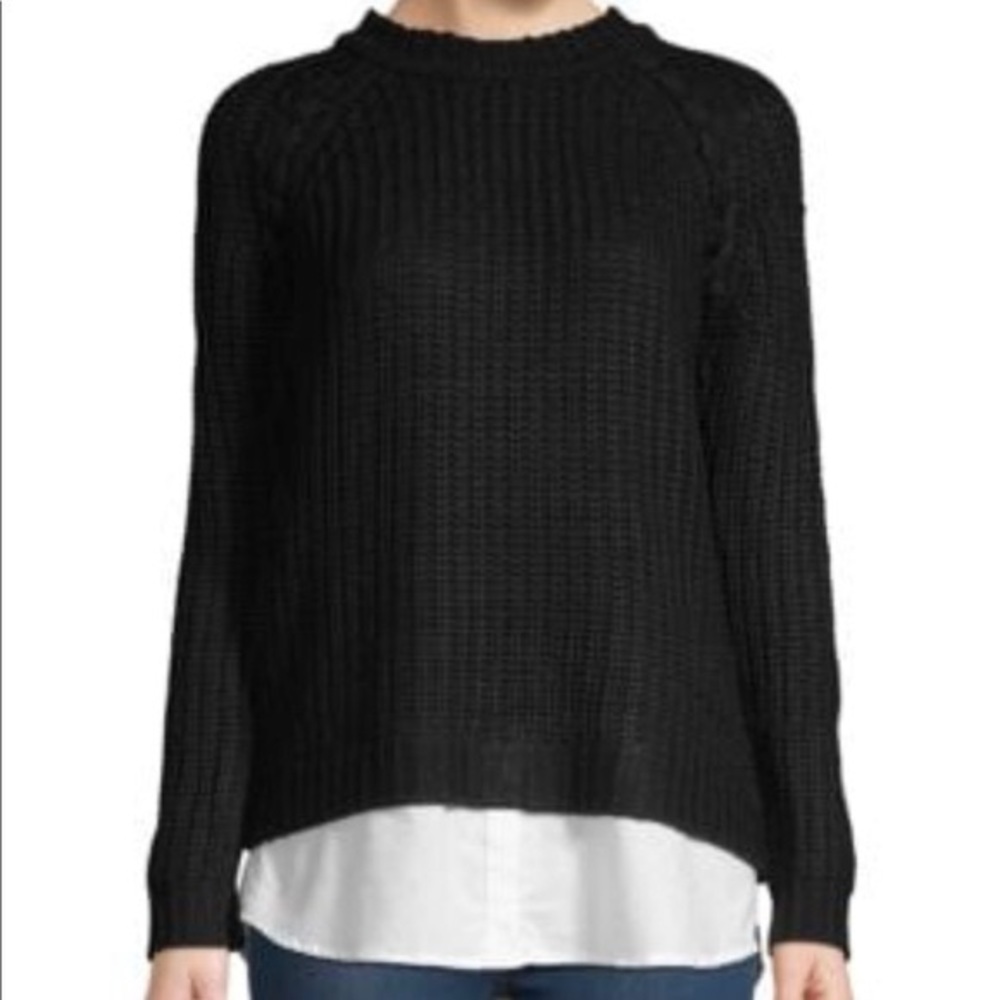 BB Dakota Consider It Done Cable-Knit Sweater
